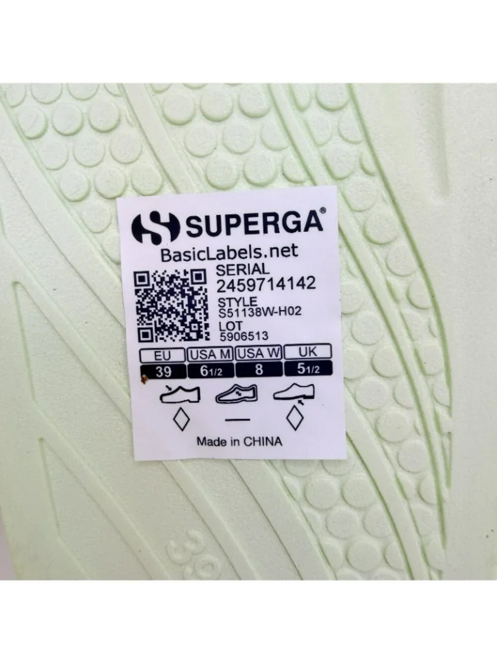 Superga 1908 Clear Identity Slides Sandals Green Women’s Size 8 - Picture 7 of 7